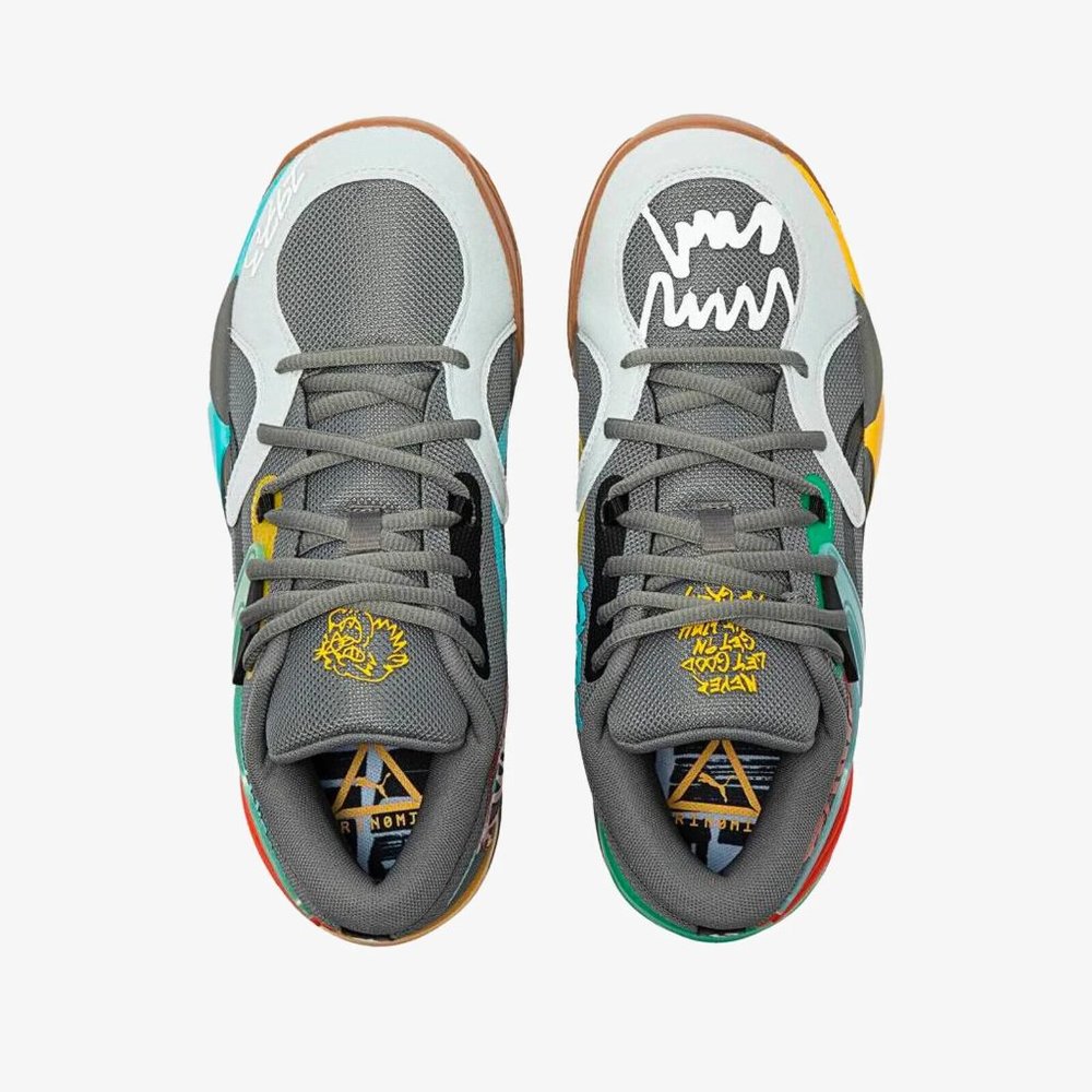 Puma TRC Blaze Court Mens Basketball Shoes Gray Multi 378961-01 NEW Multi Sz - Picture 3 of 7
